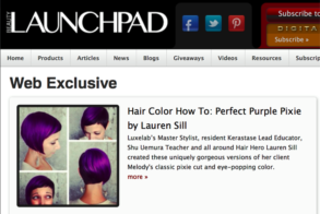 Purple Pixie Passion: Lauren Sill’s Beauty Launchpad Web Exclusive